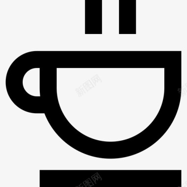 应用程序商店的标志咖啡杯android应用程序3线性图标图标