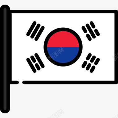 韩国韩国国旗收藏2桅杆图标图标