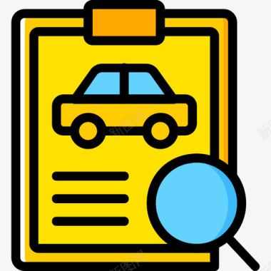 汽车汽车修理运输4黄色图标图标
