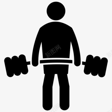 健美运动员肌肉运动员举重图标图标