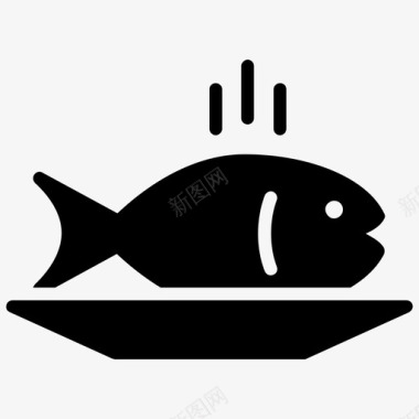 熟鱼水生动物鱼图标图标