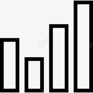 酷6线性条形图6图标图标