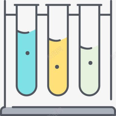 2017彩色素材试管科学15彩色图标图标