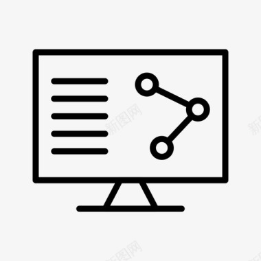 实惠共享链路计算机lcd图标图标