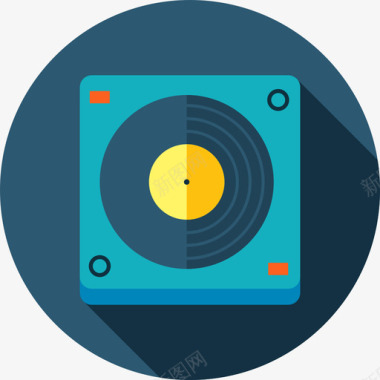 音乐器材DJ音乐元素3圆形图标图标