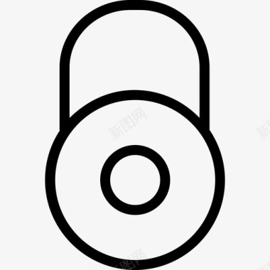 公共标识安全挂锁安全7线性图标图标