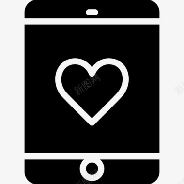 智能手机浪漫生活方式9填充图标图标