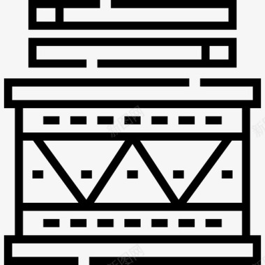 鼓的加勒比海鼓马戏团16直线图标图标