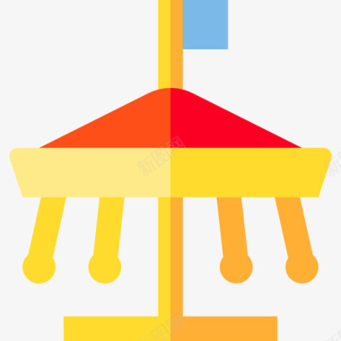 游乐场游乐场5公寓图标图标