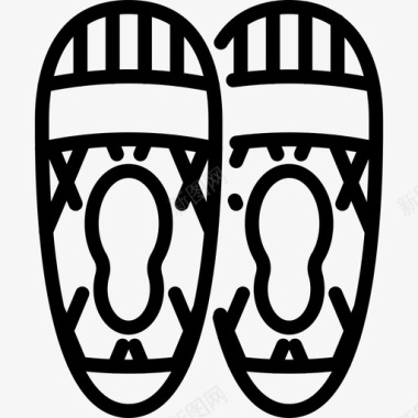运动小人图标矢量素材雪鞋配件运动图标图标