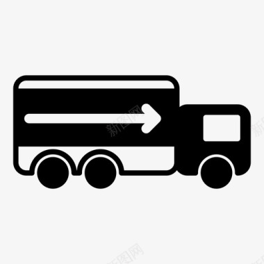 送货卡车卡车送货货物图标图标