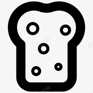 一片面包食物早餐图标图标