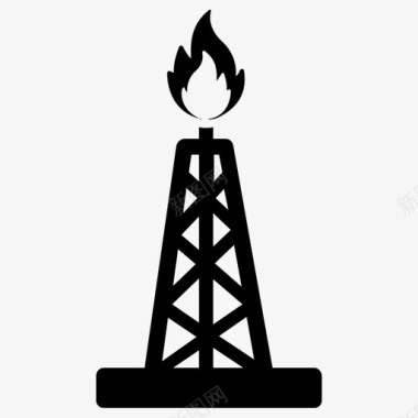 油田油井抽油机炼油厂图标图标