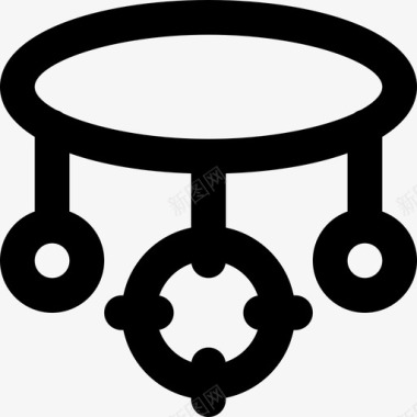 银饰项链项链中世纪6轮廓图标图标