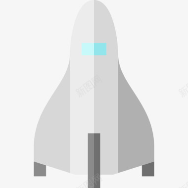 火箭未来技术3扁平图标图标