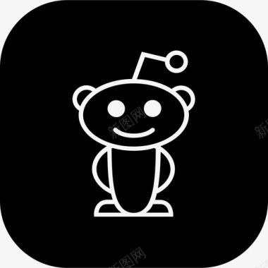 稳定Reddit社交媒体9稳定图标图标