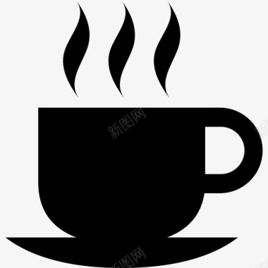 热咖啡早餐杯子图标图标