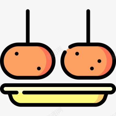 肉饼10号餐厅原色图标图标