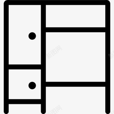 现在家具优雅家用电器和家具直线型图标图标