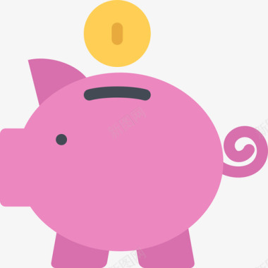 小猪存钱罐财务4平图标图标
