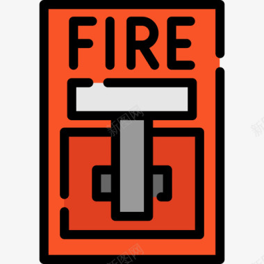 火警消防3线颜色图标图标