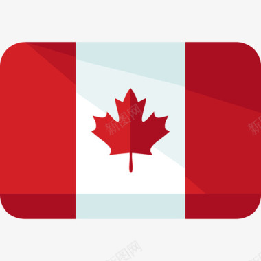 加拿大国旗2平坦图标图标