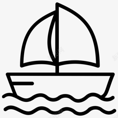船游轮帆船图标图标