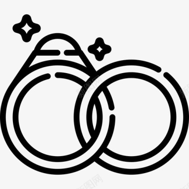 结婚戒指珠宝2直系图标图标