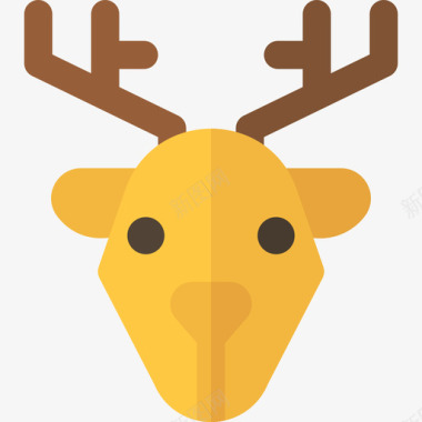 鹿鹿动物22扁平图标图标