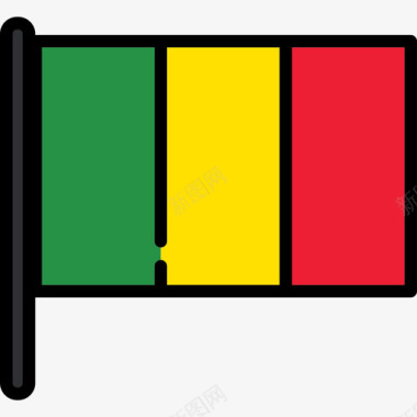 马里国旗收藏2号桅杆图标图标