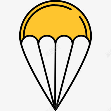 降落伞运动21彩色128px图标图标