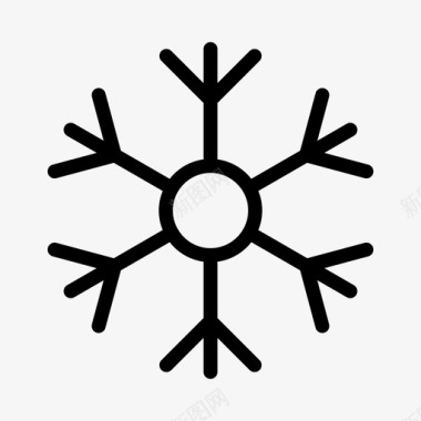 雪花装饰冬季图标图标