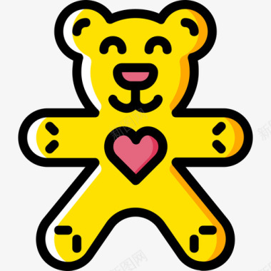 泰迪熊14号宝宝黄色图标图标