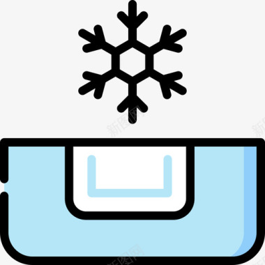 雪地浴狂欢节2线性颜色图标图标