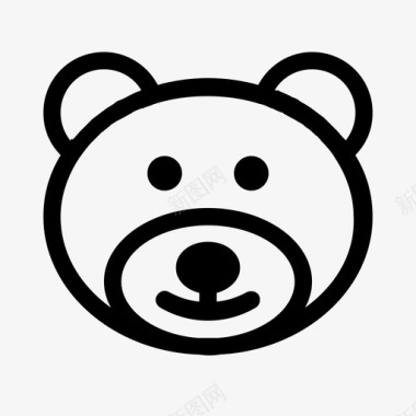 熊森林灰熊图标图标