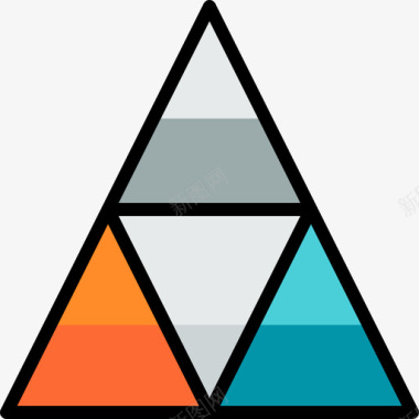 金字塔图金字塔网页12线性颜色图标图标