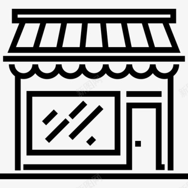 紫色商店在线商店共享2线性图标图标