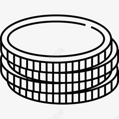 便士硬币硬币电子商务7128px行图标图标