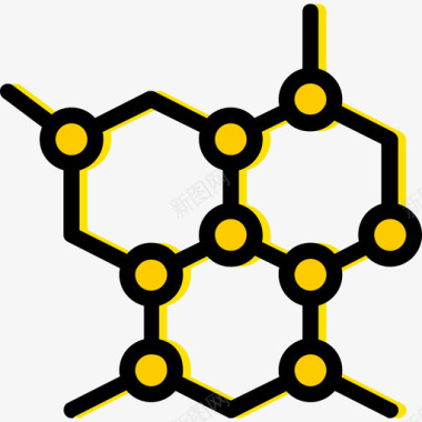 黄色棒球棒细胞科学9号黄色图标图标