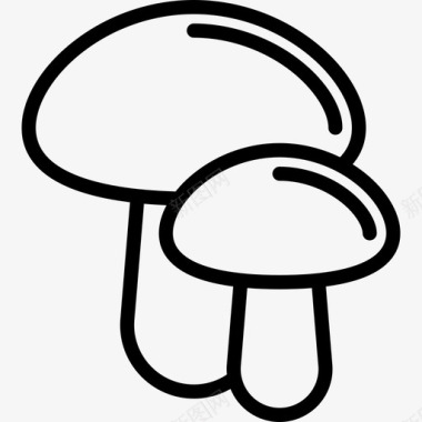 蘑菇秋季元素3线状图标图标