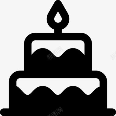 生日蛋糕生日5填充图标图标