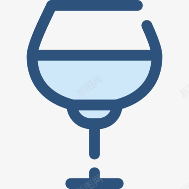 酒杯食物和餐厅4蓝色图标图标