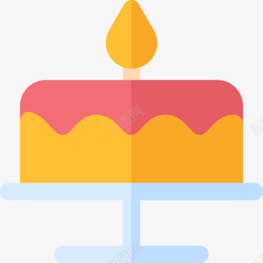 生日蛋糕矢量生日蛋糕生日6扁平图标图标