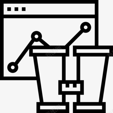 分析矢量图分析业务战略3线性图标图标