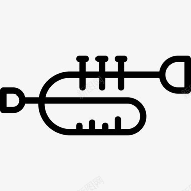 小号调料瓶小号音乐6线性图标图标