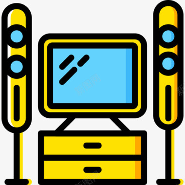 白领图标家庭影院电影6黄色图标图标