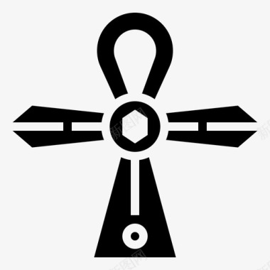 十字架安克十字架埃及图标图标