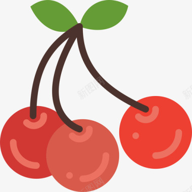 樱桃美食2扁平图标图标