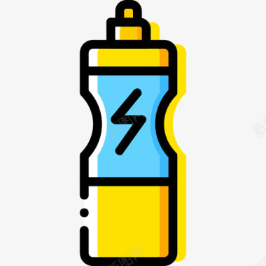 瓶子健身2黄色图标图标