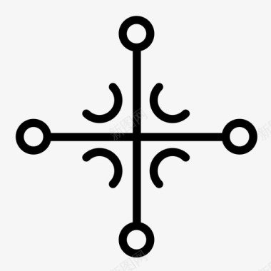 民族十字架装饰图标图标